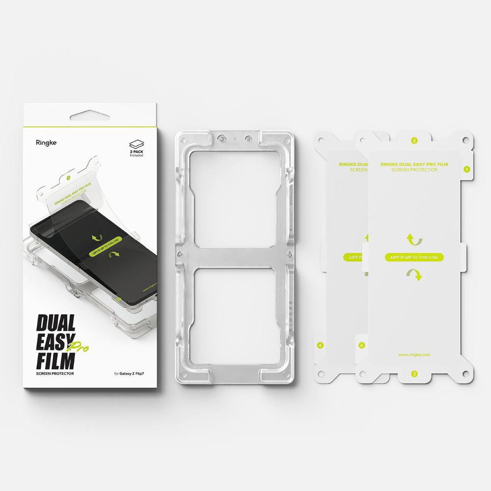 Ringke - Dual Easy Pro Film (2 pack) - Galaxy Z Flip7 - Clear