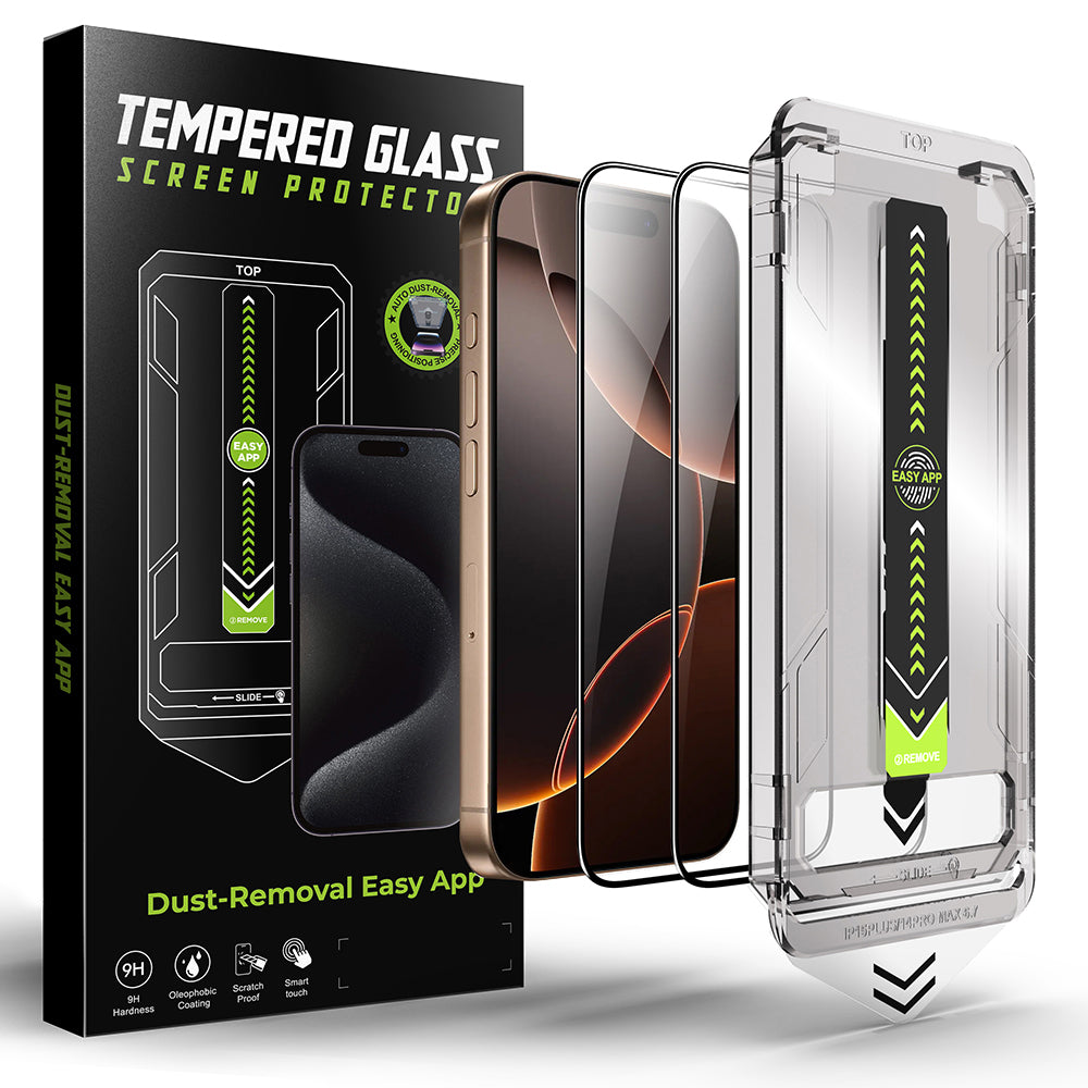 Techsuit - TitanGlass FullCover (2 pack) - iPhone XR / iPhone 11 - Black