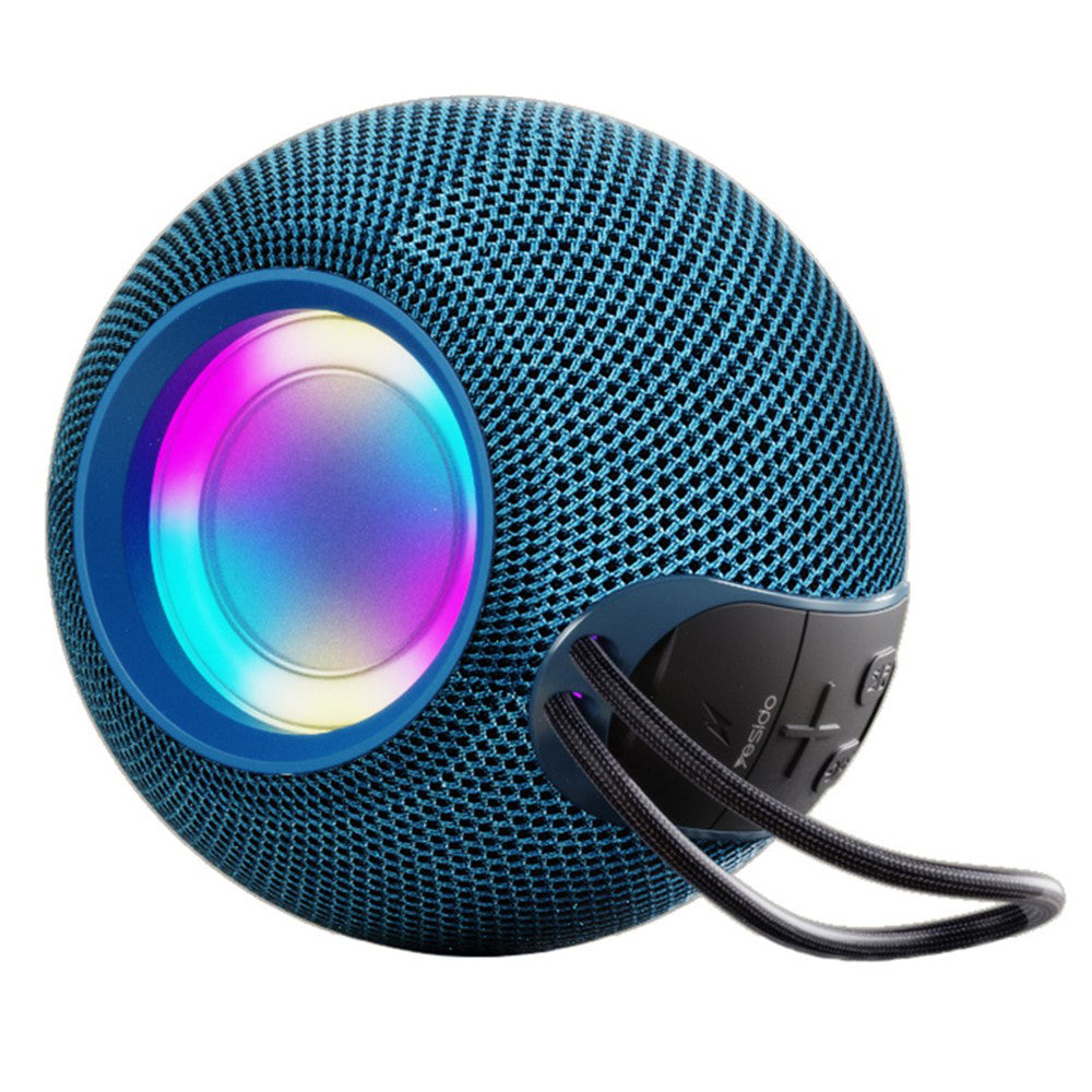 Yesido - Wireless Speaker (YSW13) - Bluetooth 5.1, RGB Lights, Portable, Surround Sound, TF, USB, DC5V, 1200mAh, 5W - Blue