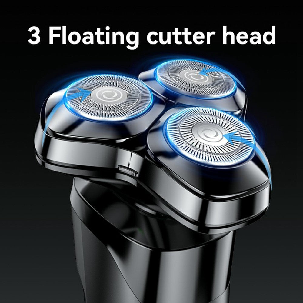 Yesido - Electric Shaver Razor (MG05) - with 3 Floating Cutter Heads, LED Power Display, USB, 9500RPM, 600mAh - Black