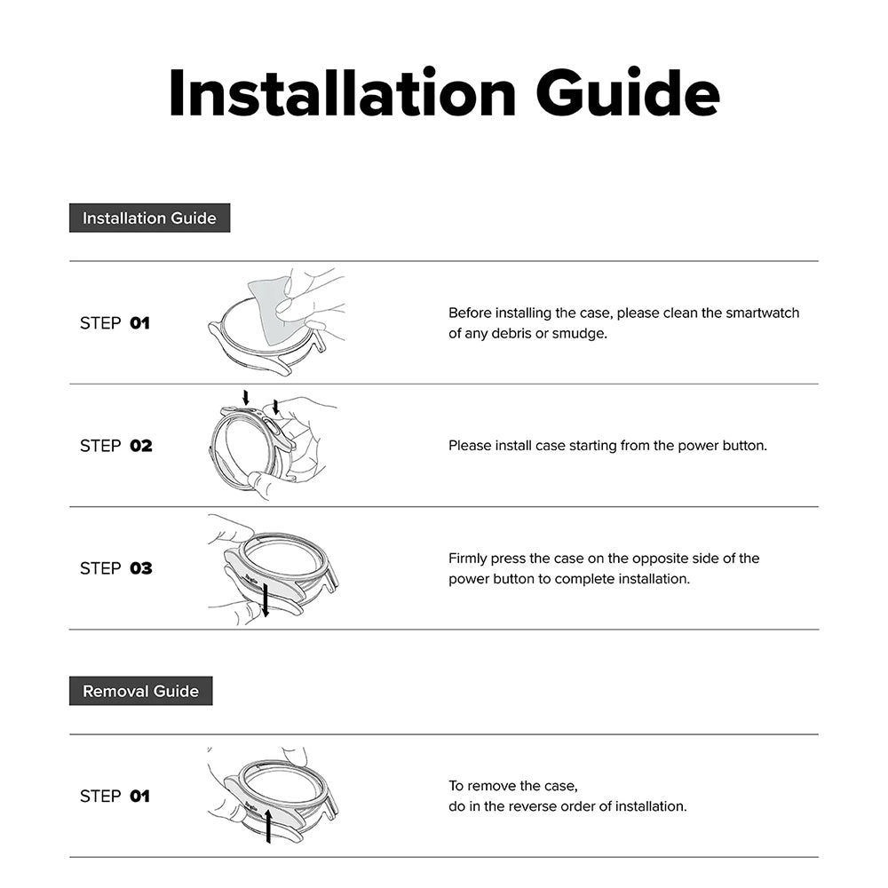 Ringke - (2 pack) Slim Case - Galaxy Watch8 44mm - Clear / Matte Black