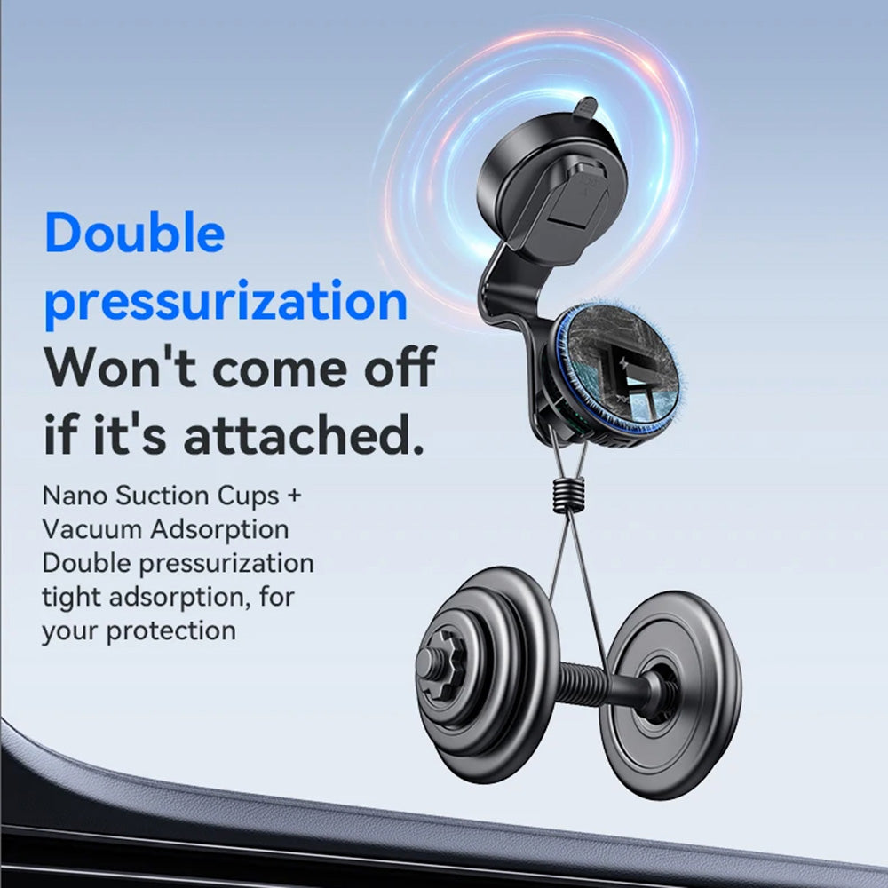 Yesido - Car Holder with Wireless Charging (C311) - for Dash, Semiconductor, Powerful Cooling, 2x Ambient Lights, 15W - Black