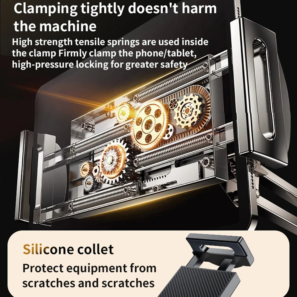 Yesido - Desk Holder (C296) - Lazy Man Stand, for 4 - 12.9inch Devices, Multi-directional Folding Shaft - Black