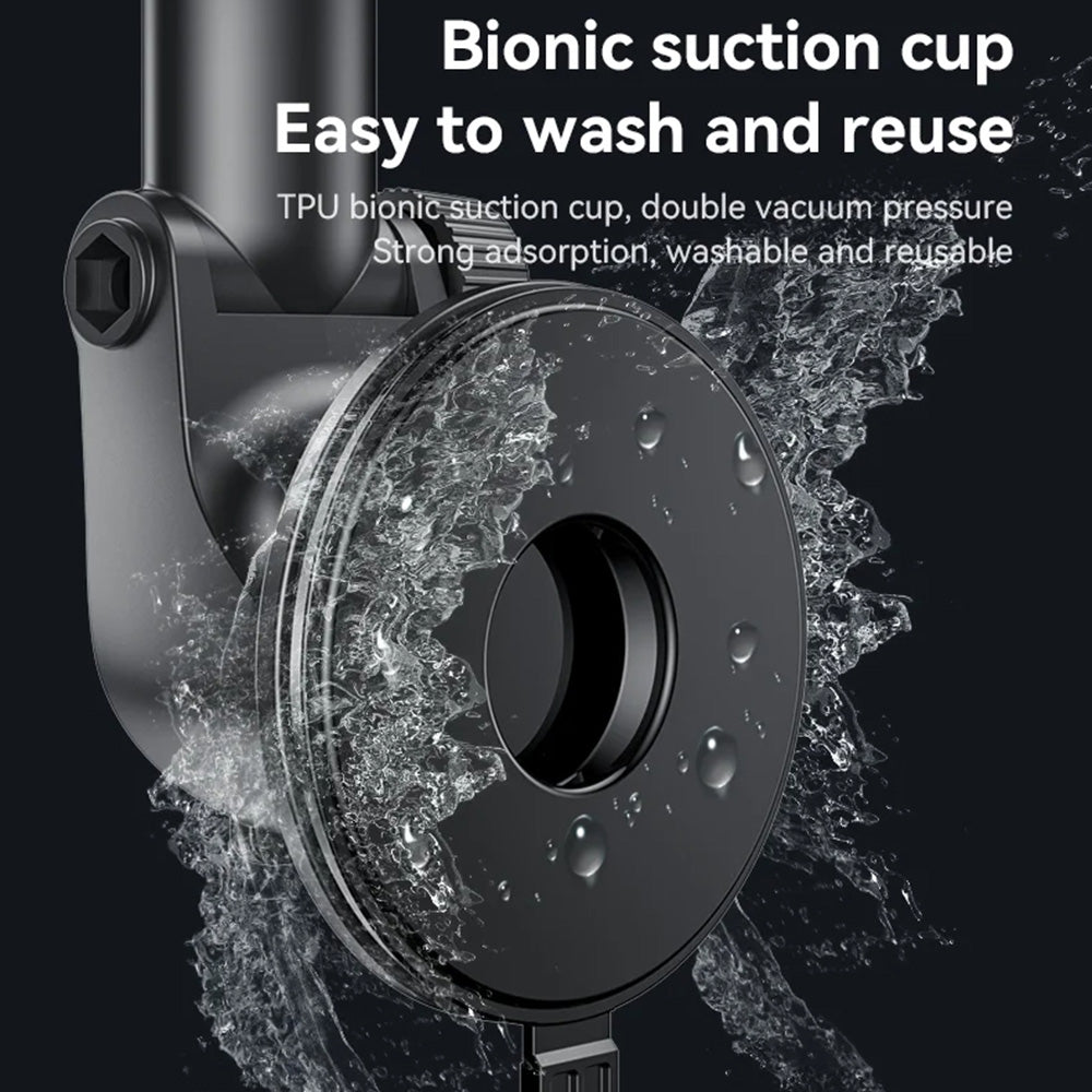 Yesido - Car Holder (C269) - Magnetic, for Dashboard, Bionic Suction Cup, Telescopic Arm, 360, Universal - Black