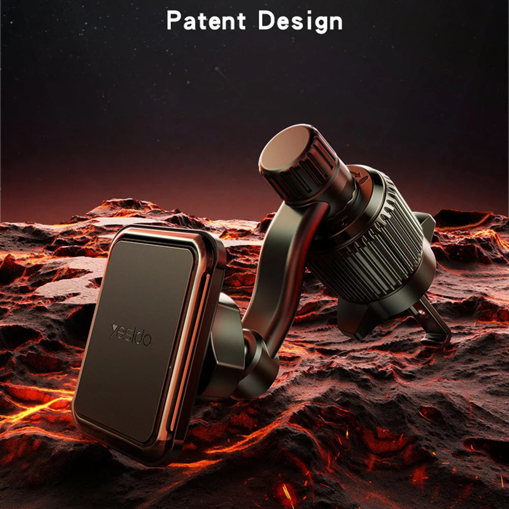 Yesido - Car Holder (C244) - Magnetic, for Air Vent, Upgraded Clip, Free Rotating Angle, N42 Magnets - Black