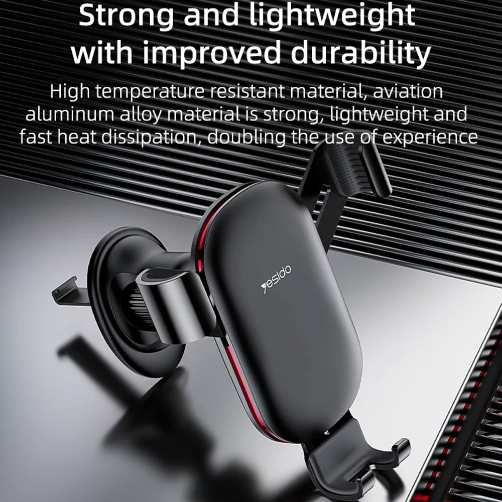 Yesido - Car Holder (C243) - for Air Vent, with Bionic Hawksbill Hook, Gravitational Lock - Black