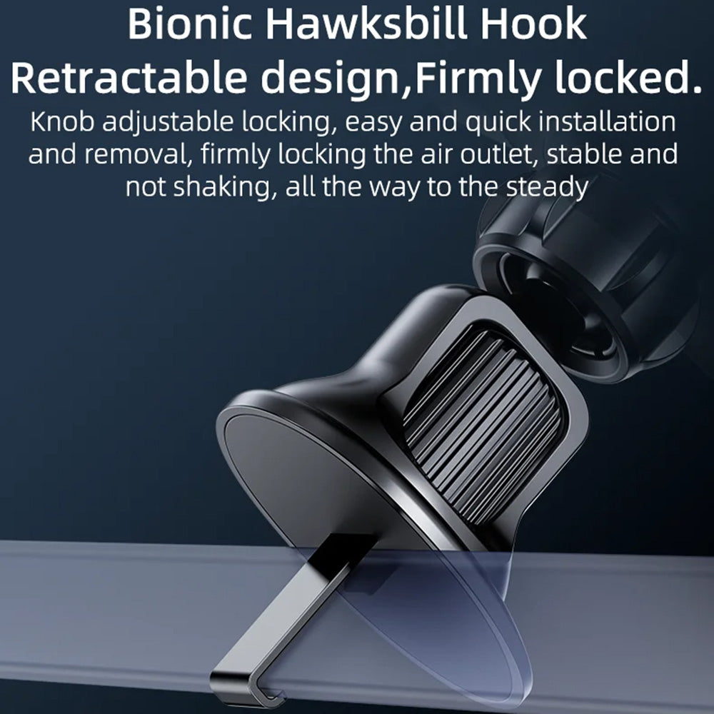Yesido - Car Holder (C243) - for Air Vent, with Bionic Hawksbill Hook, Gravitational Lock - Black