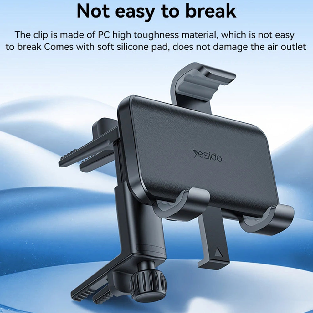 Yesido - Car Holder (C240) - for Mercedes Air Vent, 360720°, Clamp Arm Switch, Anti-slip Silicone - Black
