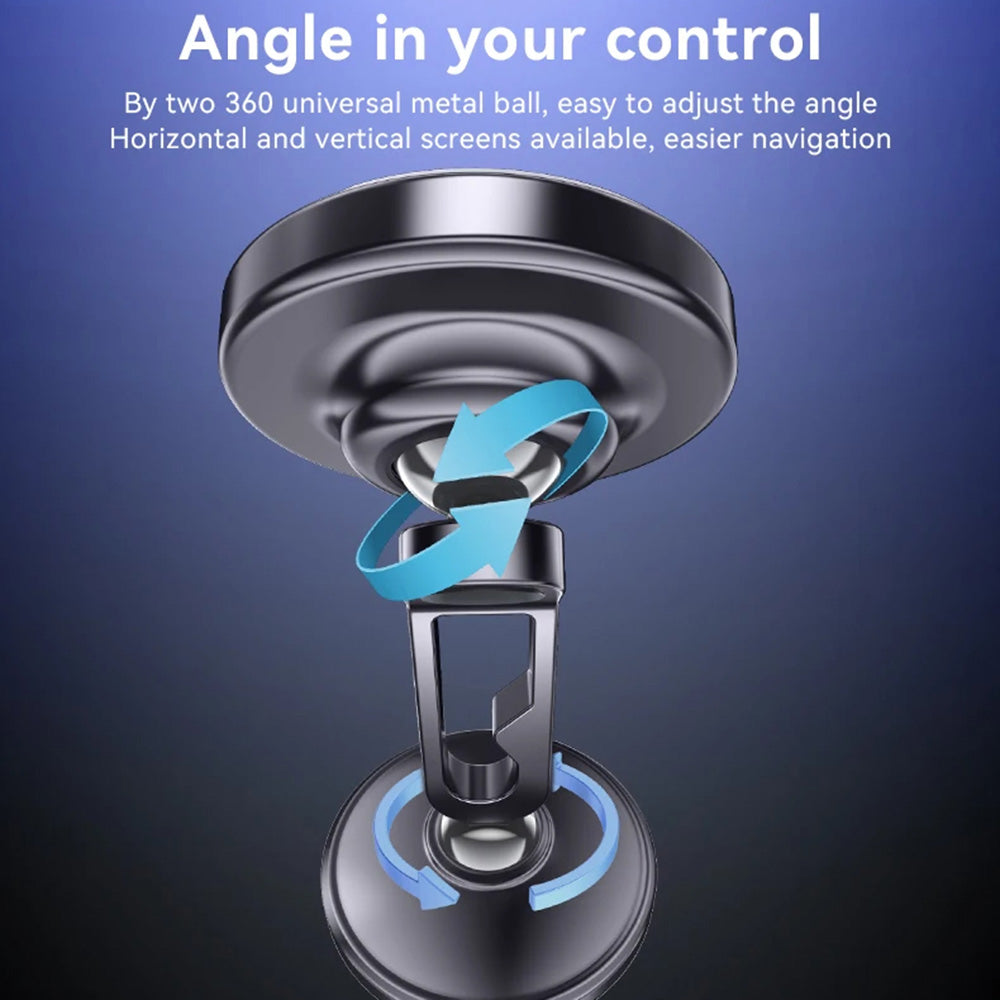 Yesido - Car Holder (C210) - Magnetic, for Dashboard, Dual Ball Head, Metal Design, Universal - Black