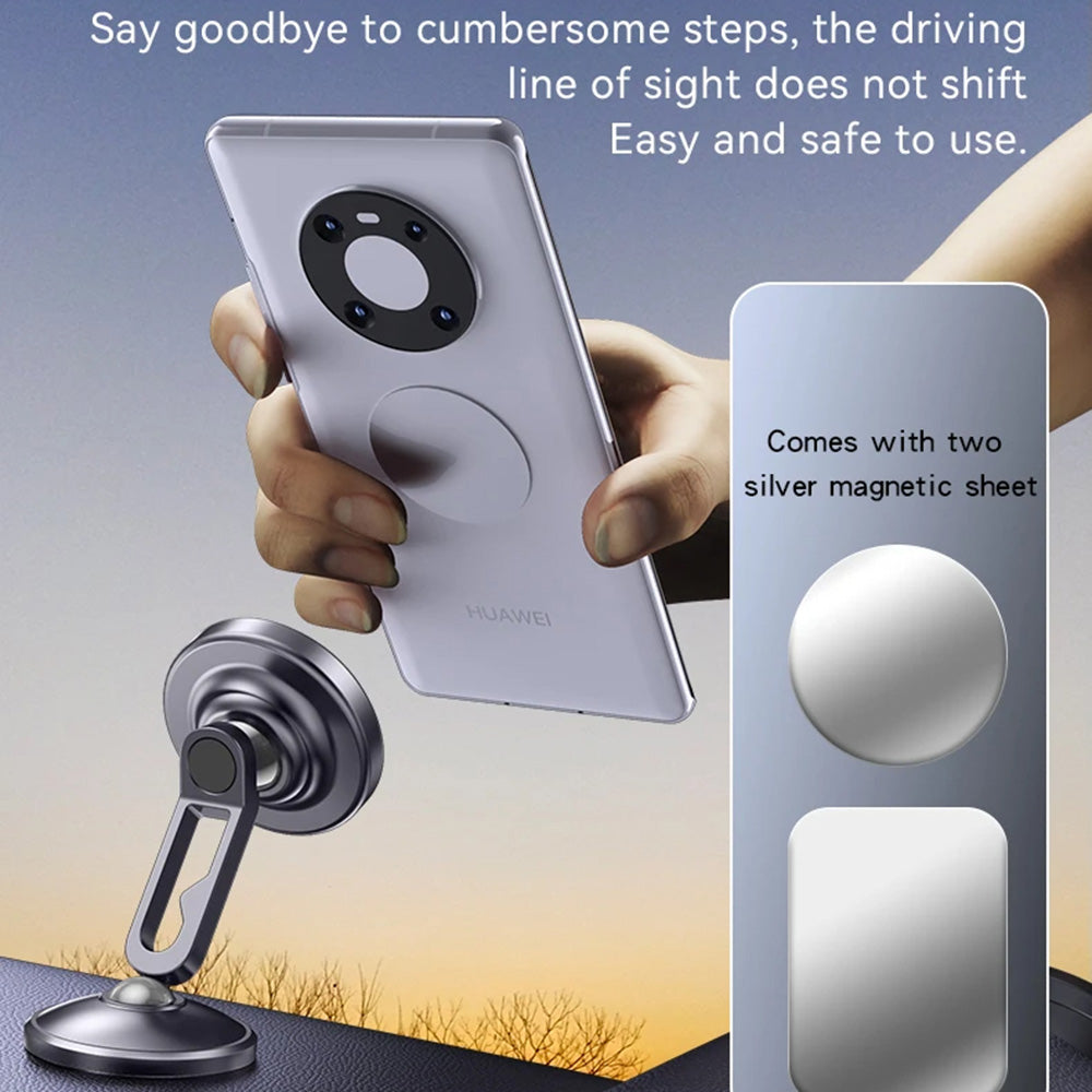 Yesido - Car Holder (C210) - Magnetic, for Dashboard, Dual Ball Head, Metal Design, Universal - Black