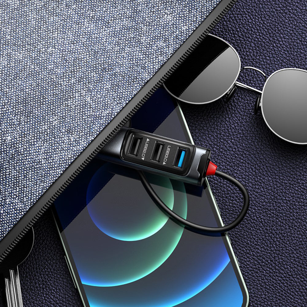 Yesido - Docking Station 5in1 (HB23) - Type-C to 3x USB, USB-C, DisplayPort, PD100W, Fast Charge, 4K@30Hz, 5Gbps - Gray