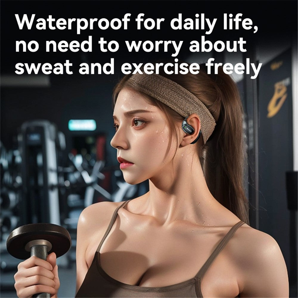 Yesido - Wireless Earbuds (YSP19 BL) - with Bluetooth V5.4, Open-ear Design, 400mAh, Type-C, 30hrs Working Time - Black