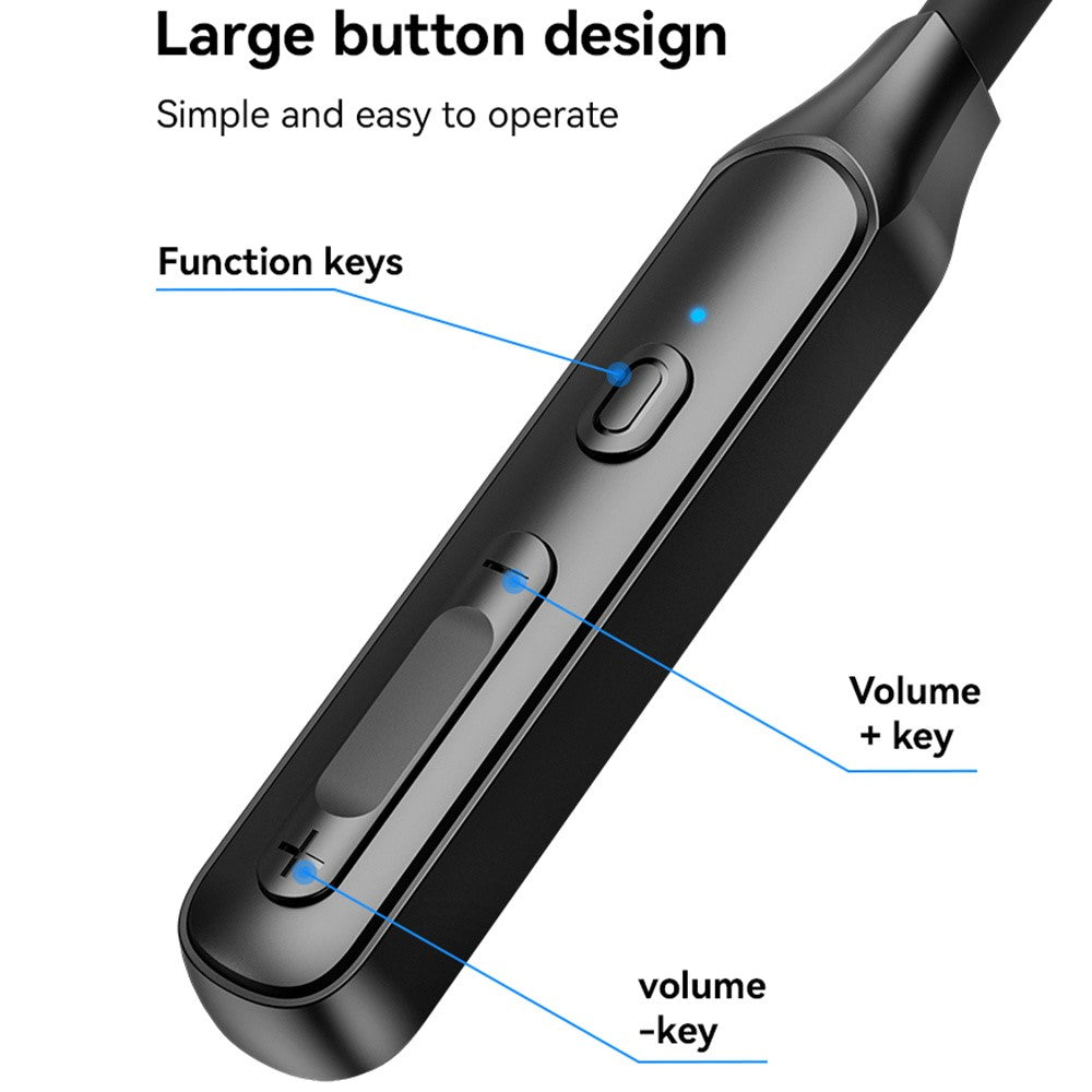 Yesido - Wireless Earbuds (YSP21) - Magnetic, Neckband Design, with Bluetooth V5.3, 280mAh, Type-C - Black