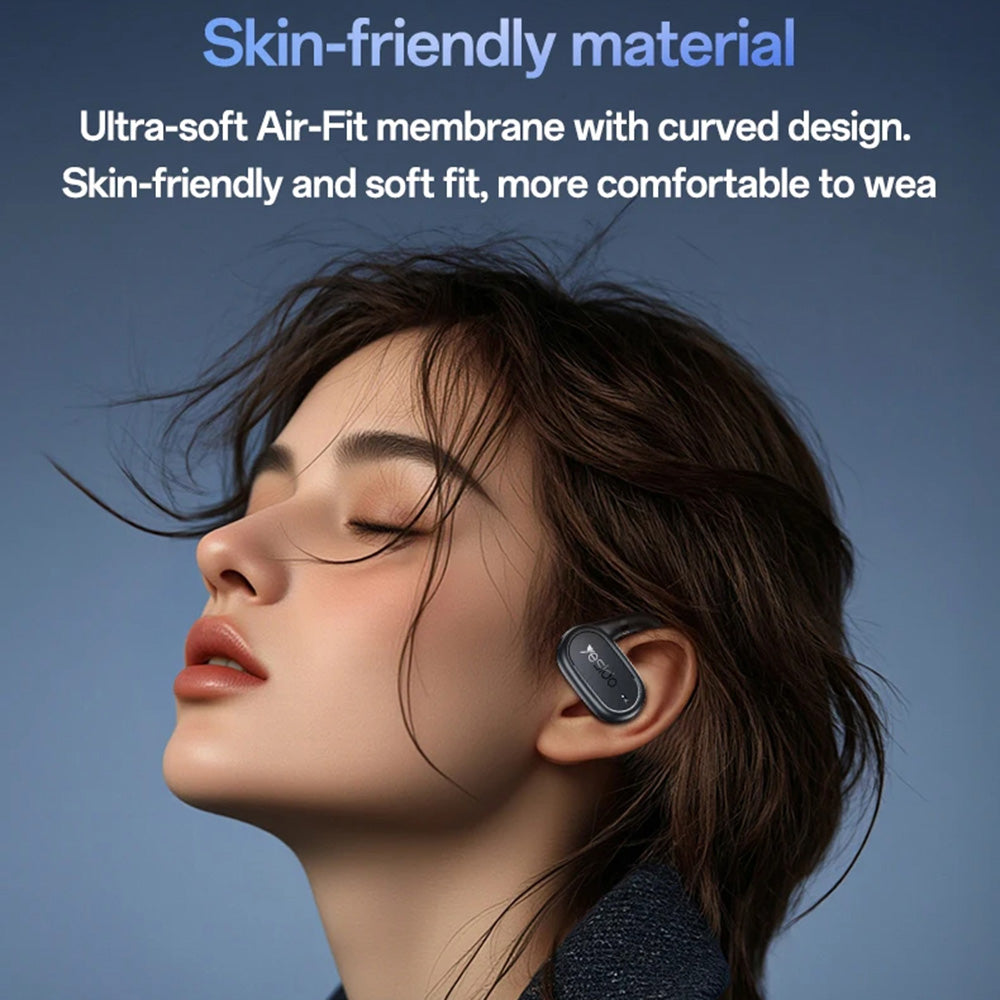 Yesido - Wireless Earbuds (YSP25) - with Bluetooth V5.3, Open-ear Design, IP54, 600mAh - Black
