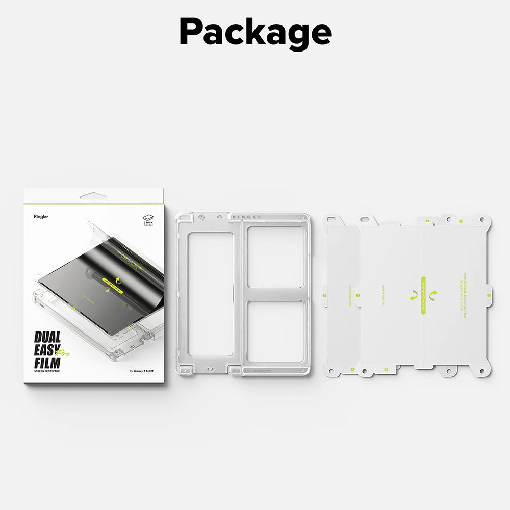 Ringke - Dual Easy Pro Film (2 pack) - Galaxy Z Fold7 - Clear