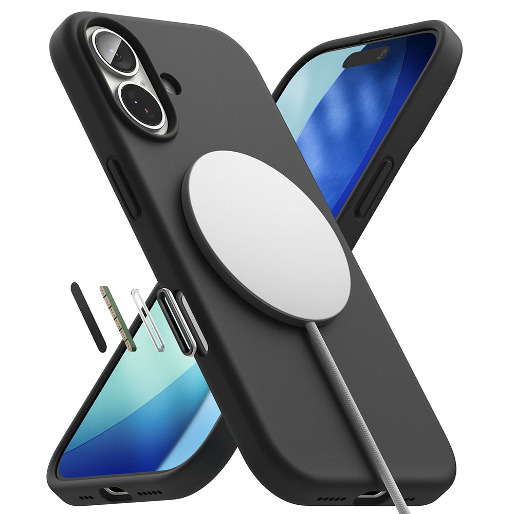 Ringke - Silicone Magnetic MagSafe - iPhone 17 - Black