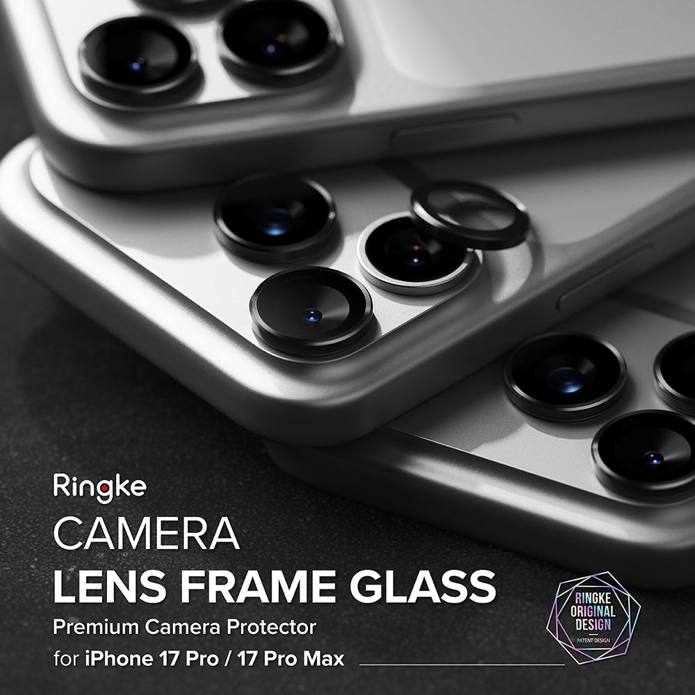 Ringke - Camera Lens Frame Glass - iPhone 17 Pro / iPhone 17 Pro Max - Black