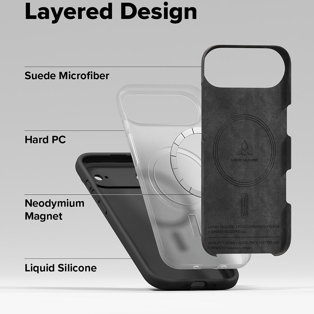 Ringke - Silicone Magnetic MagSafe - iPhone 17 Air - Black