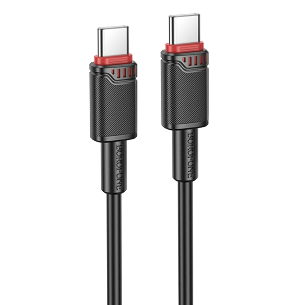 Borofone - Data Cable Beneficio Series (BX110) - Premium Line, Type-C to Type-C, High-quality, Fast Charging, 60W, 1m - Black