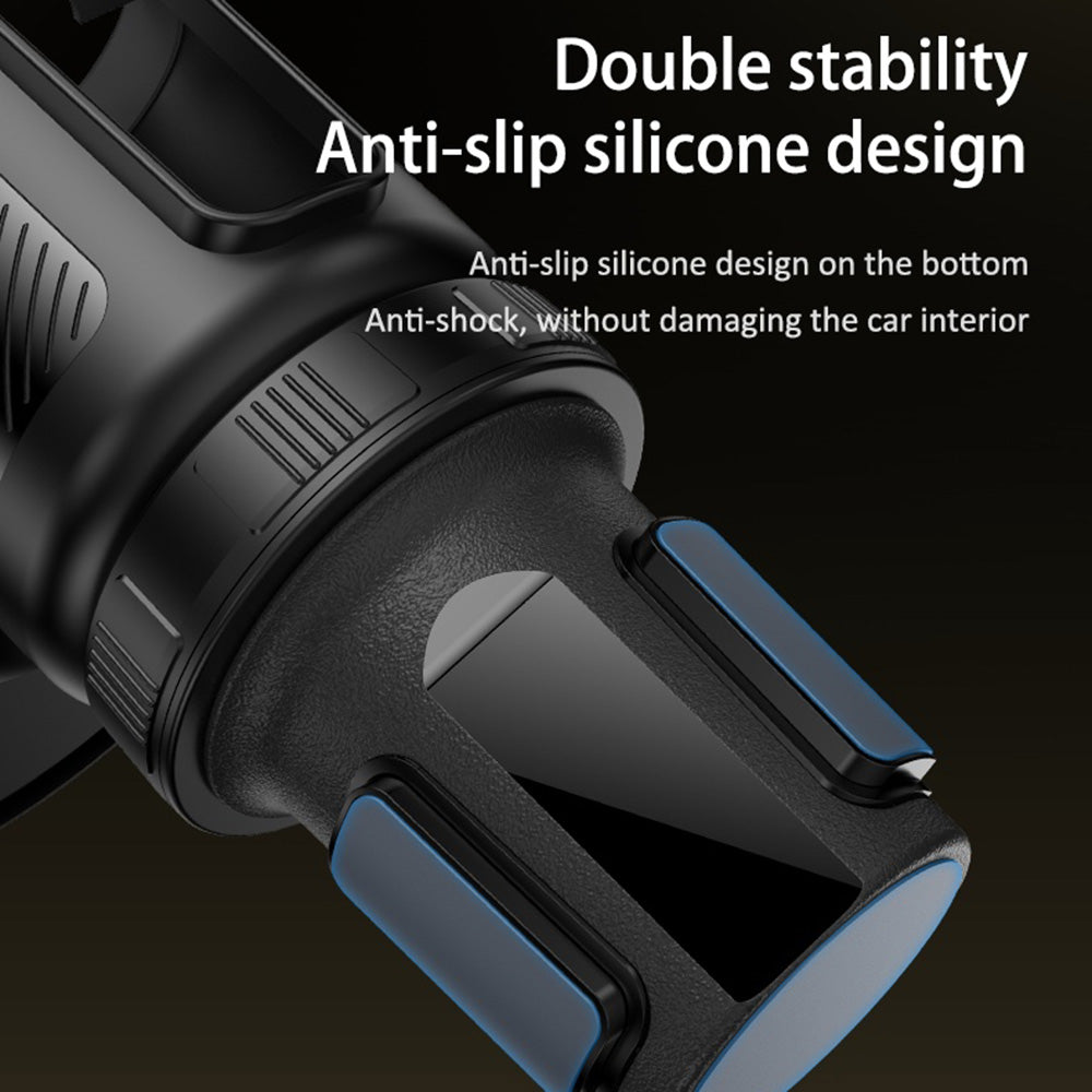 Yesido - Car Holder 4in1 (C274) - Cup Storage, Phone Mount and Sundries Storage, 720° Adjustable Angle, 4.7-7.2" - Black