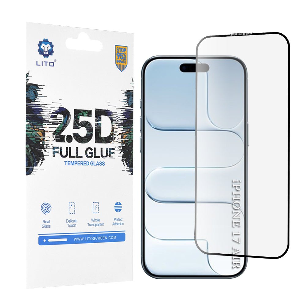 Lito - 2.5D FullGlue Glass - iPhone 17 Air - Black