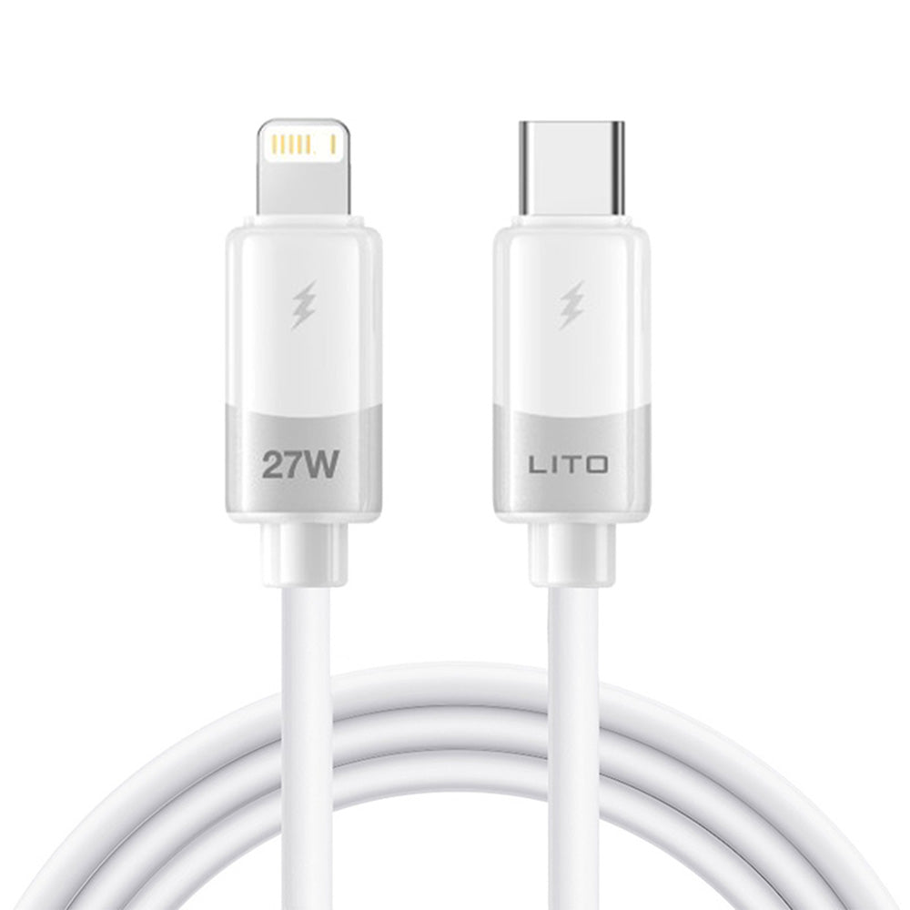 Lito - Data Cable Liquid Silicone (LD07) - Type-C to Lightning, Fast Charging, Anti-freeze, Anti-fire - White