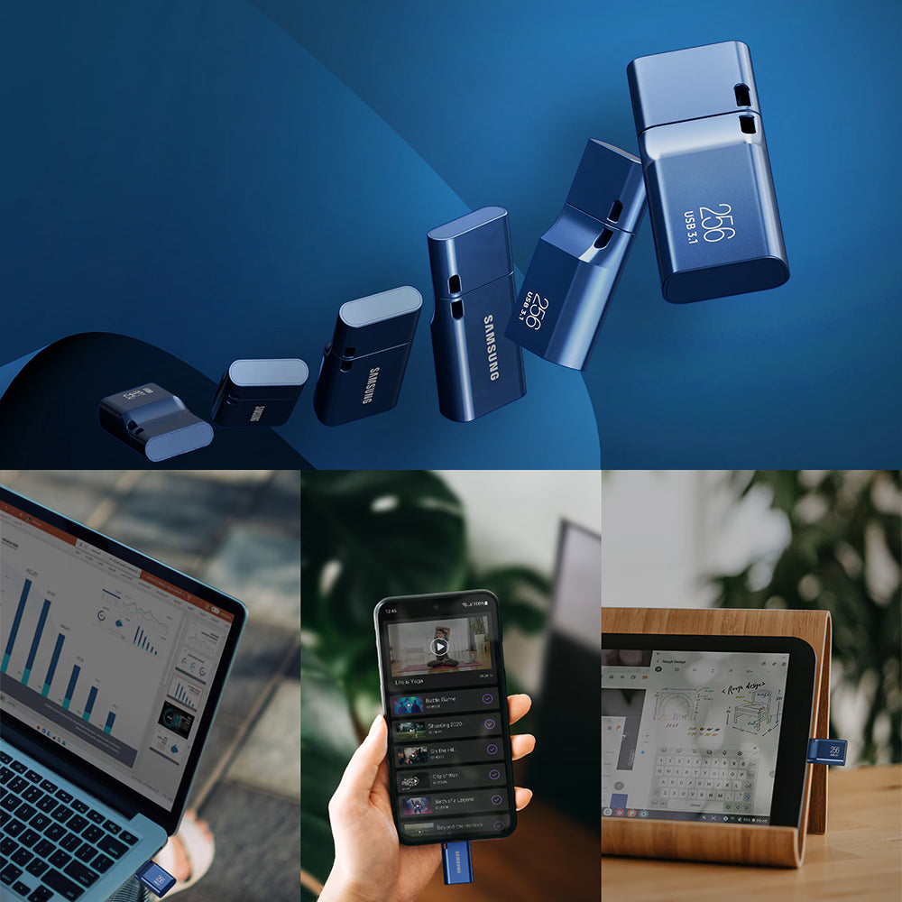 - Memory Stick (MUF-64DA/APC) - Type-C Storage OTG, 64GB, 300MB/s, 5-proof Technology, PC, Notebook, Tablet - Blue