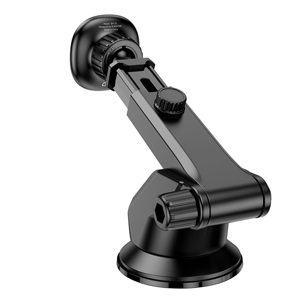 Borofone - Car Holder Roman (BH125) - Magnetic, with Suction Cup, for Dashboard/Windshield, 360° Adjust - Black Gray