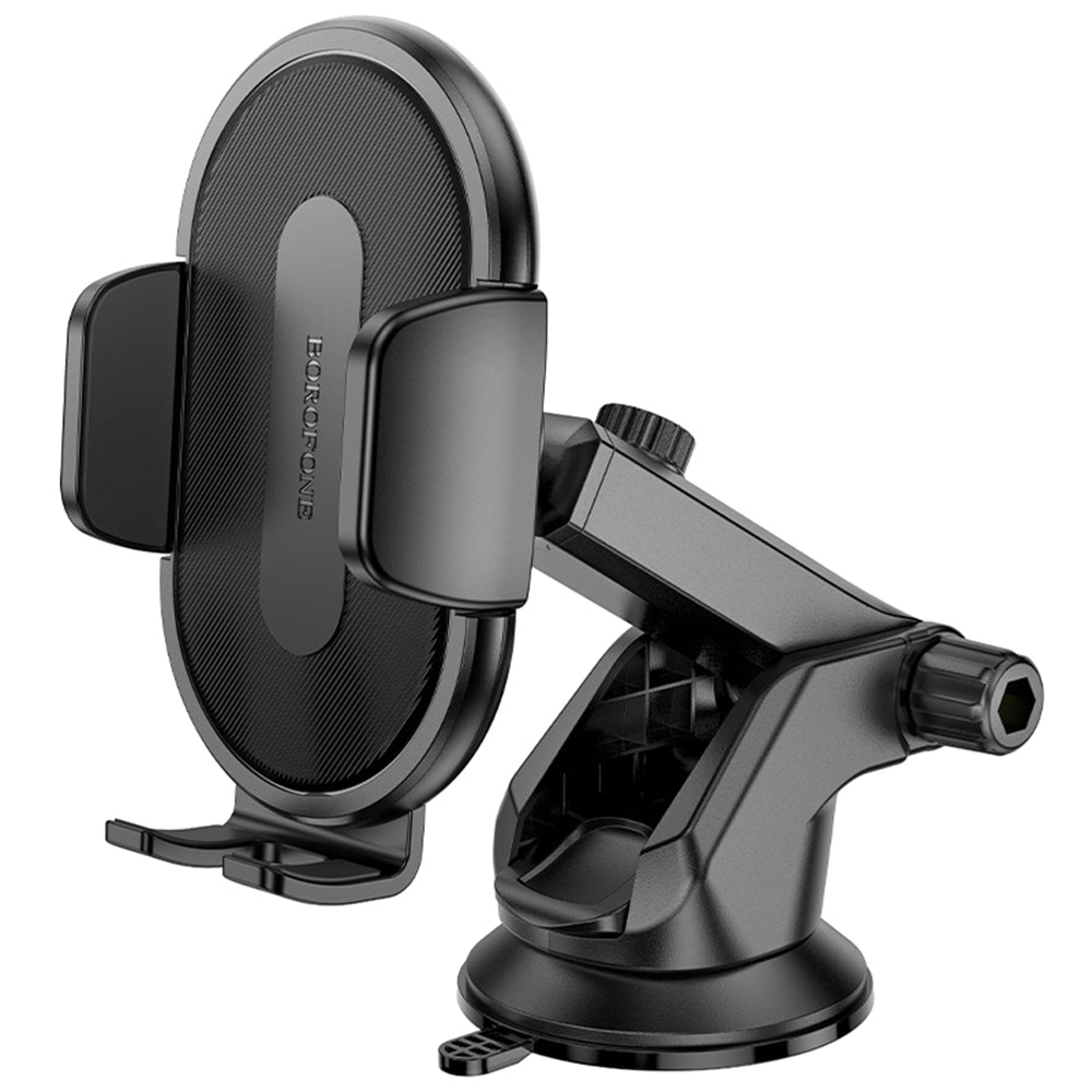 Borofone - Car Holder Rio (BH134) - for Dashboard/Windshield, 360° Adjust, ABS, Silicone, 4.5–7" - Black