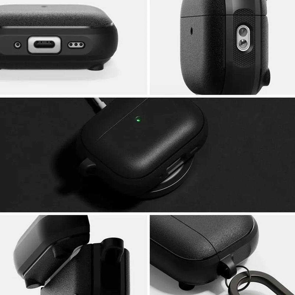 Ringke - Protection Case Onyx Magnetic - for AirPods Pro 3, Non-Slip Texture, Carabiner Hole - Black