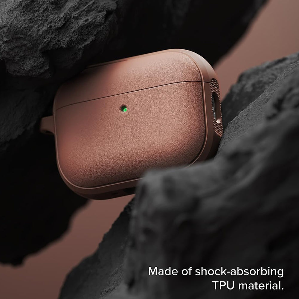 Ringke - Protection Case Onyx Magnetic - for AirPods Pro 3, Non-Slip Texture, Carabiner Hole - Constant Coral