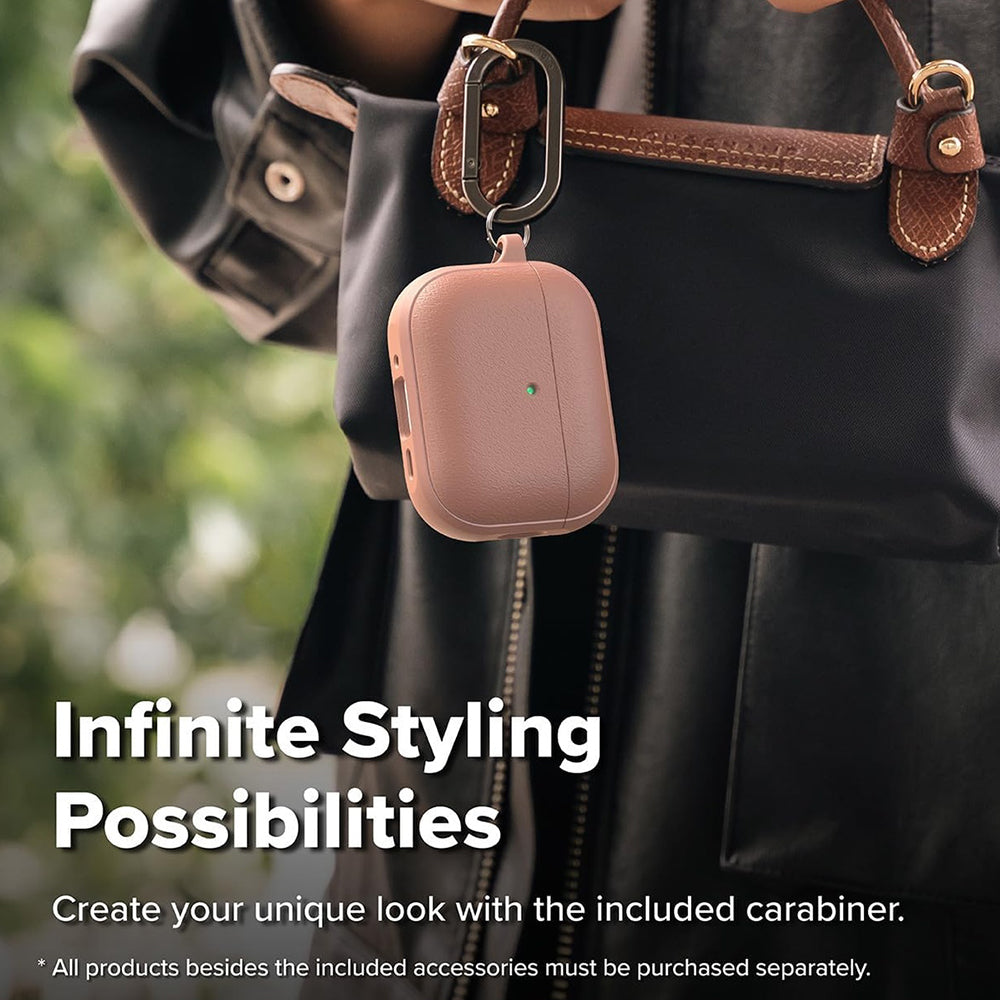 Ringke - Protection Case Onyx Magnetic - for AirPods Pro 3, Non-Slip Texture, Carabiner Hole - Constant Coral