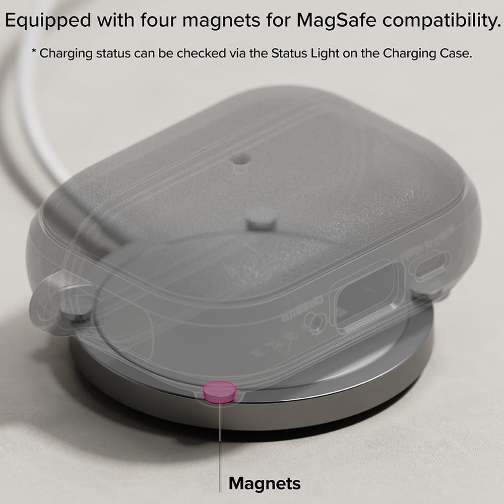 Ringke - Protection Case Onyx Magnetic - for AirPods Pro 3, Non-Slip Texture, Carabiner Hole - Sage Green