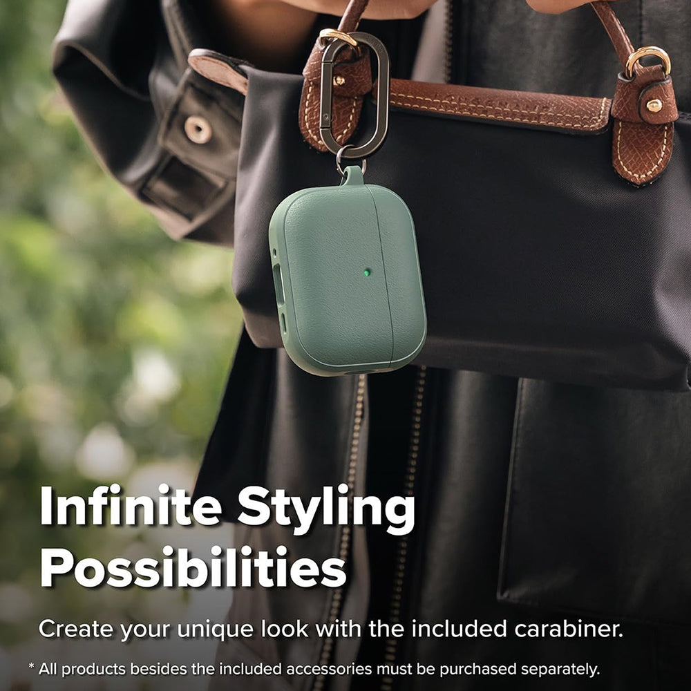 Ringke - Protection Case Onyx Magnetic - for AirPods Pro 3, Non-Slip Texture, Carabiner Hole - Sage Green