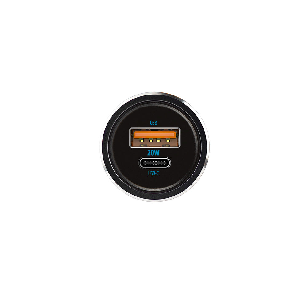 Forever CC‑06 Φορτιστής Αυτοκινήτου USB‑C + USB‑A, PD 3.0 & QC 3.0, 20 W – Μαύρος