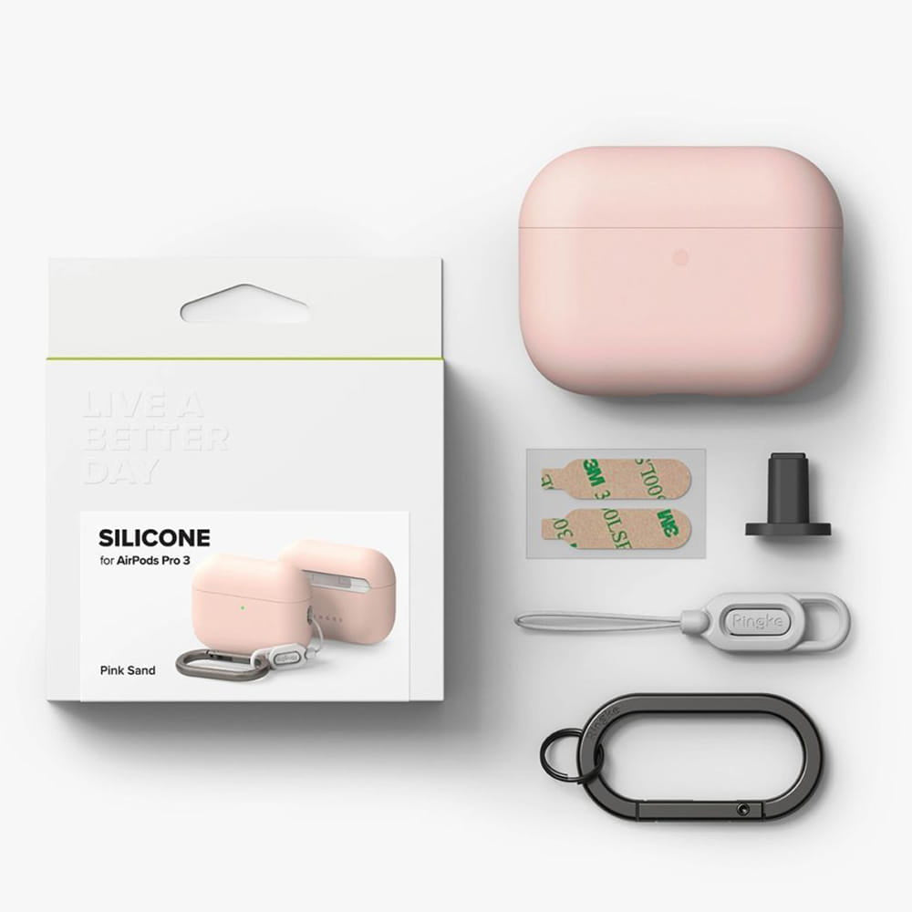 Ringke - Silicone - Apple AirPods Pro 3 - Pink Sand