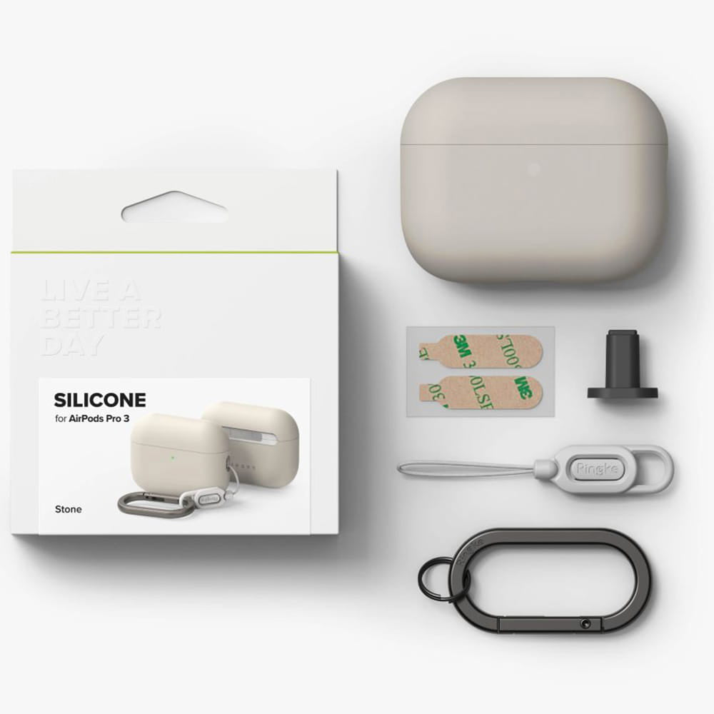 Ringke - Silicone - Apple AirPods Pro 3 - Stone