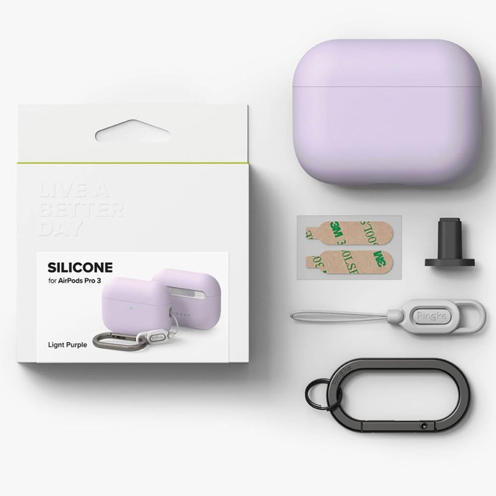 Ringke - Silicone - Apple AirPods Pro 3 - Light Purple