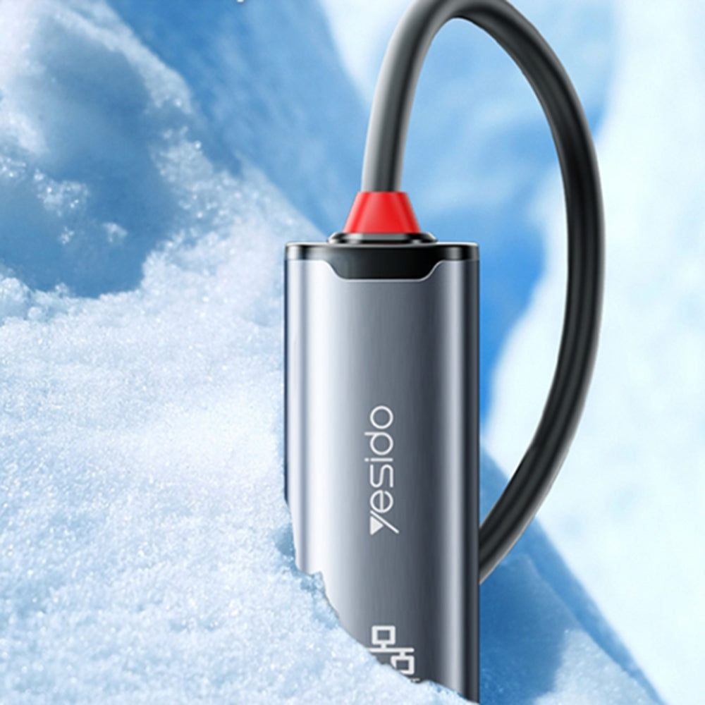 Yesido - Ethernet Adapter (HB26) - USB, Type-C to RJ45, for Windows, MacOS, Linux, 1000Mbps - Gray