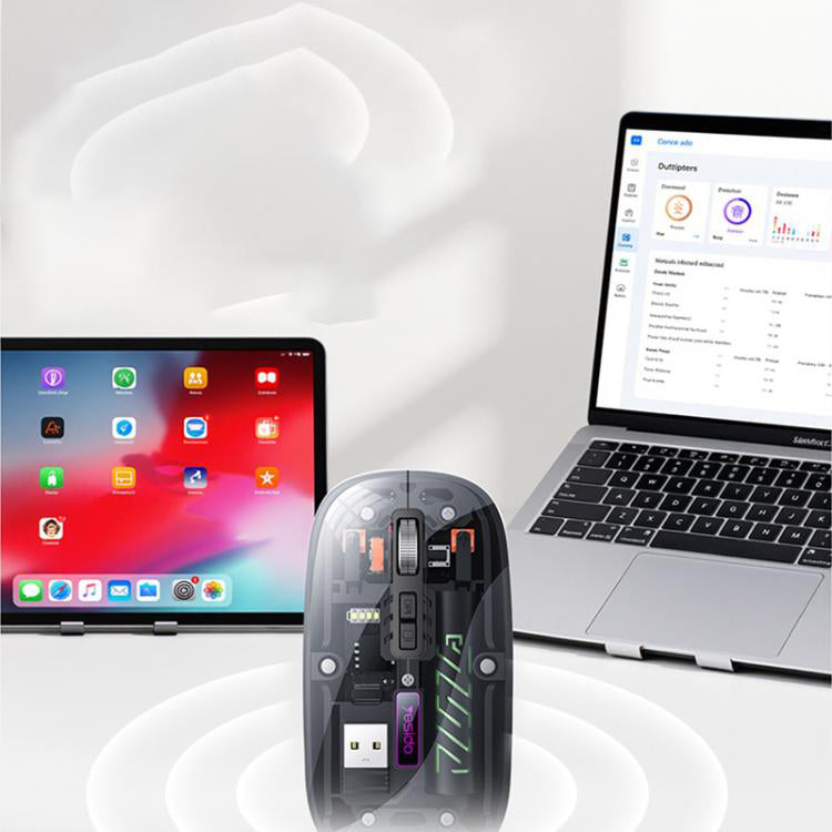 Yesido - Wireless Mouse (KB29) - Type-C, BT+ 2.4G Connection, 800/1200/1600DPI, 400mAh - White