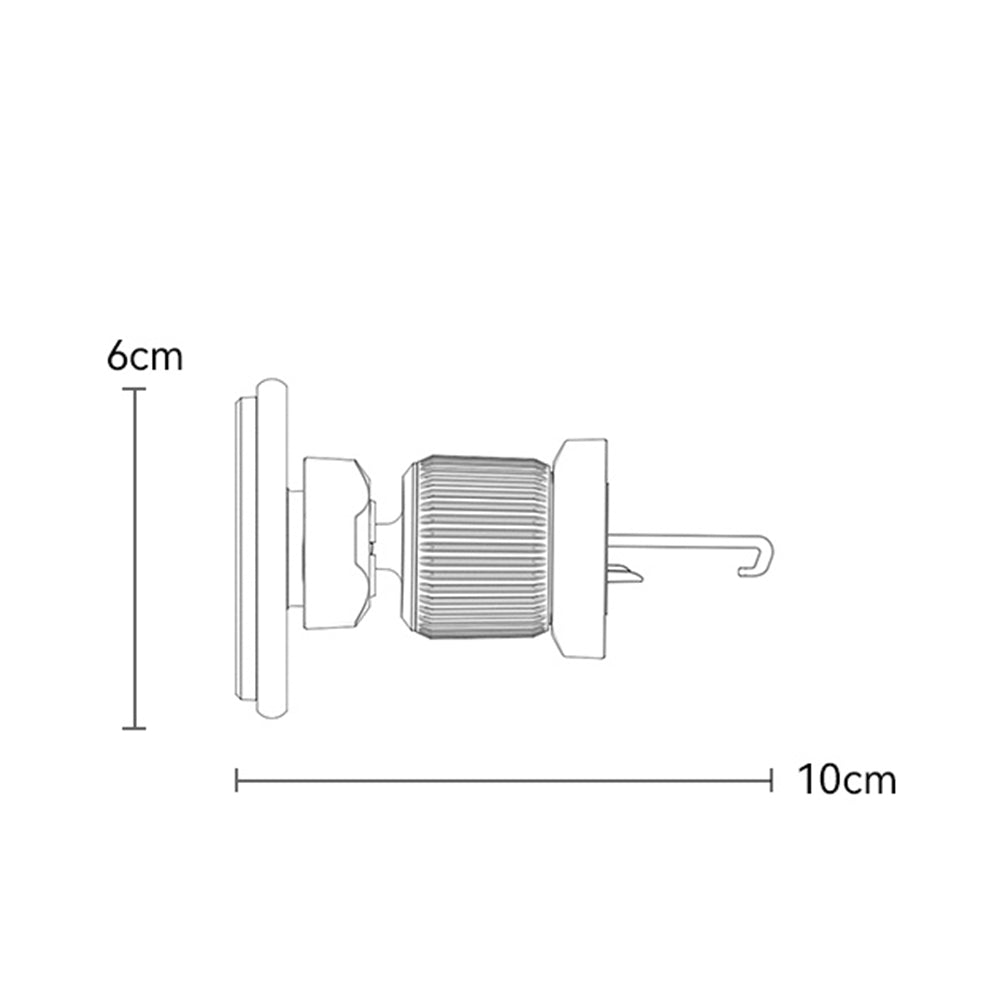 Yesido - Car Holder (C252) - Magnetic, for Air Vent, 360°, Barb Lock, Widely Compatible - Black