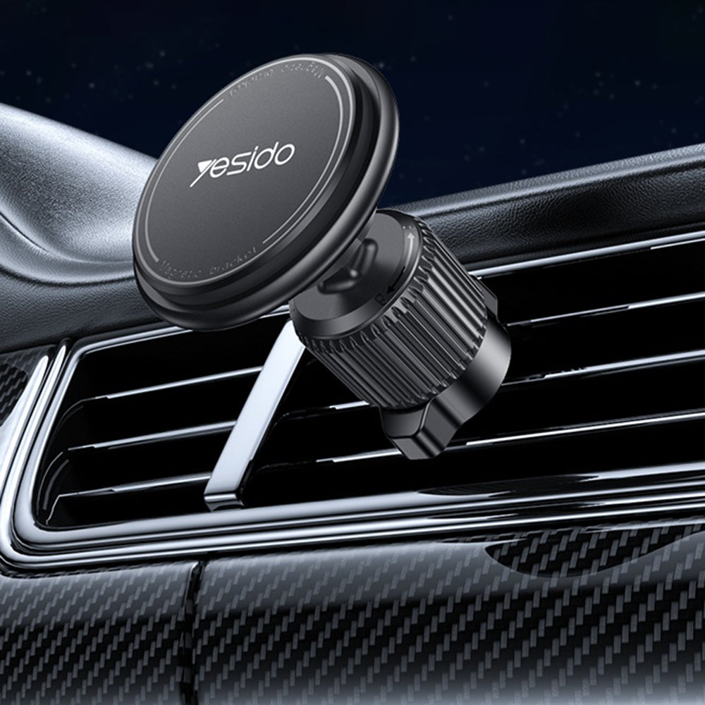 Yesido - Car Holder (C252) - Magnetic, for Air Vent, 360°, Barb Lock, Widely Compatible - Black