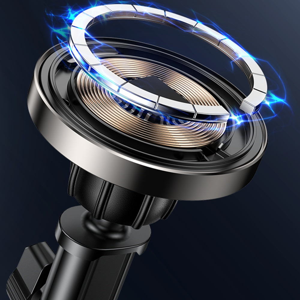 Yesido - Car Holder with Wireless Charging (DS30) - for Dashboard/Windshield/Air Vent, Type-C, 15W, Qi2.0 - Black