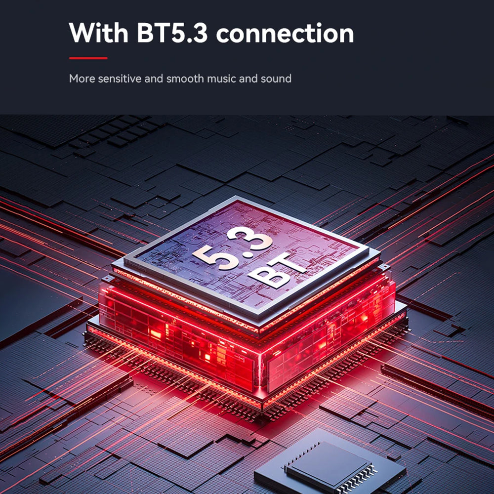 Yesido - Wireless Earbuds (YSP13) - with Bluetooth V5.3, Open-ear Design, Air Conduction Sound, 600mAh, LED - Black