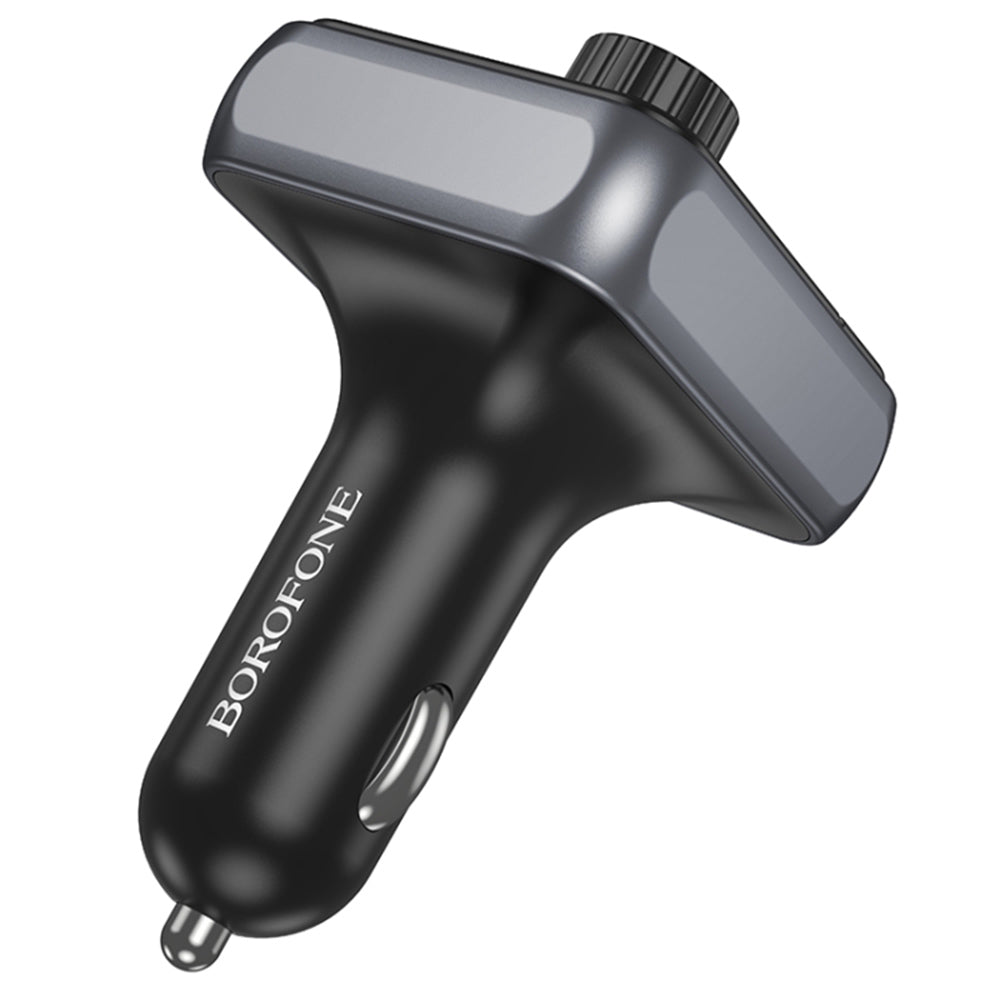 Borofone - FM Modulator and Car Charger Ascenso (BC50) - Bluetooth V5.4, 2x USB, Type-C, 38W, RGB Ambient Light - Black