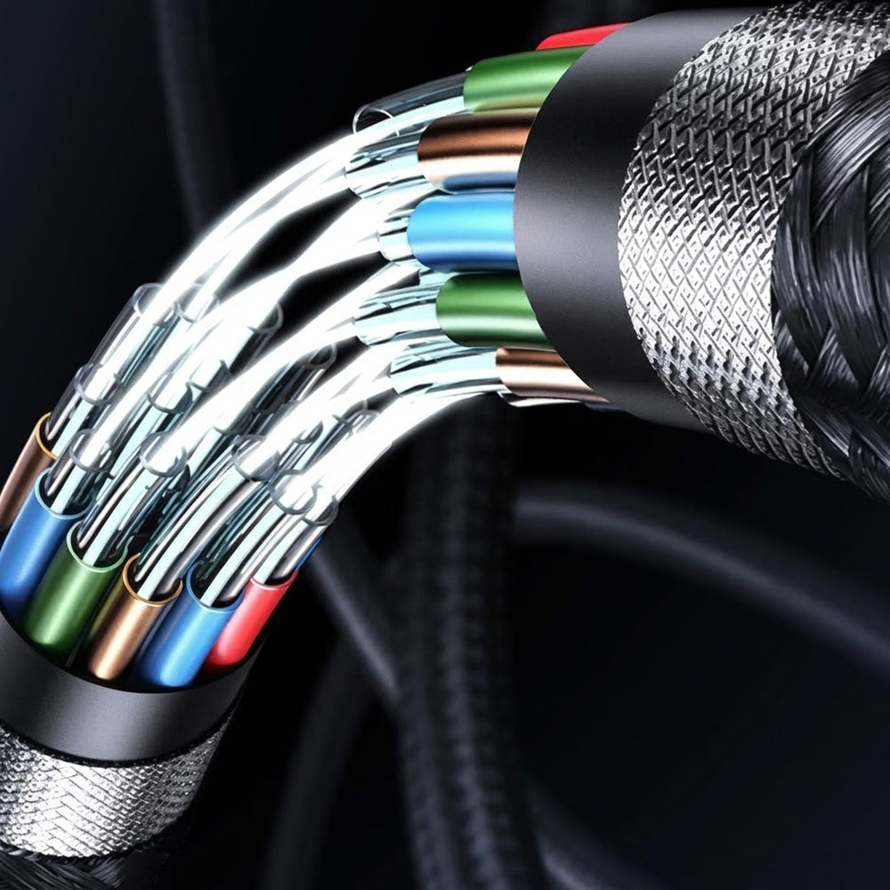 Lito - Data Cable (LD15) - Type-C to Lightning, Fast Charging, Braided Nylon, 27W, LED Display - Black