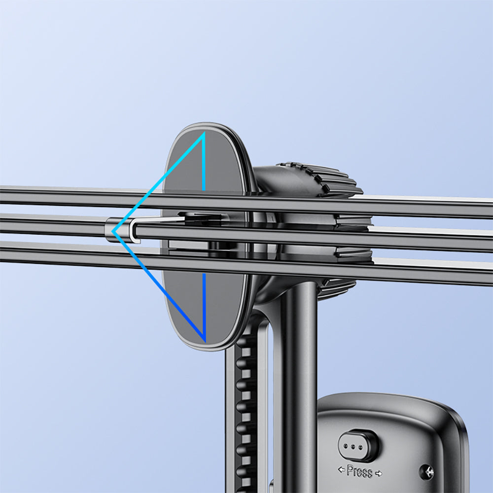 Yesido - Car Holder (C242) - for Air Vent, with Auto Extending Clip by Switch Button, Telescopic Arm - Black