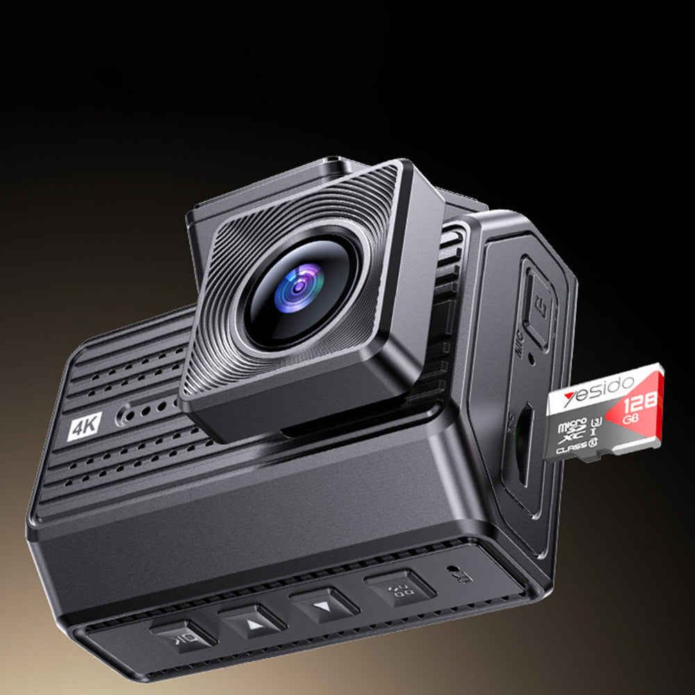 Yesido - Dual Dash Camera (KM15) - 2" IPS Display Screen, Front + Rear Dual Recording, G-Sensor, Up to 256GB Storage - Black