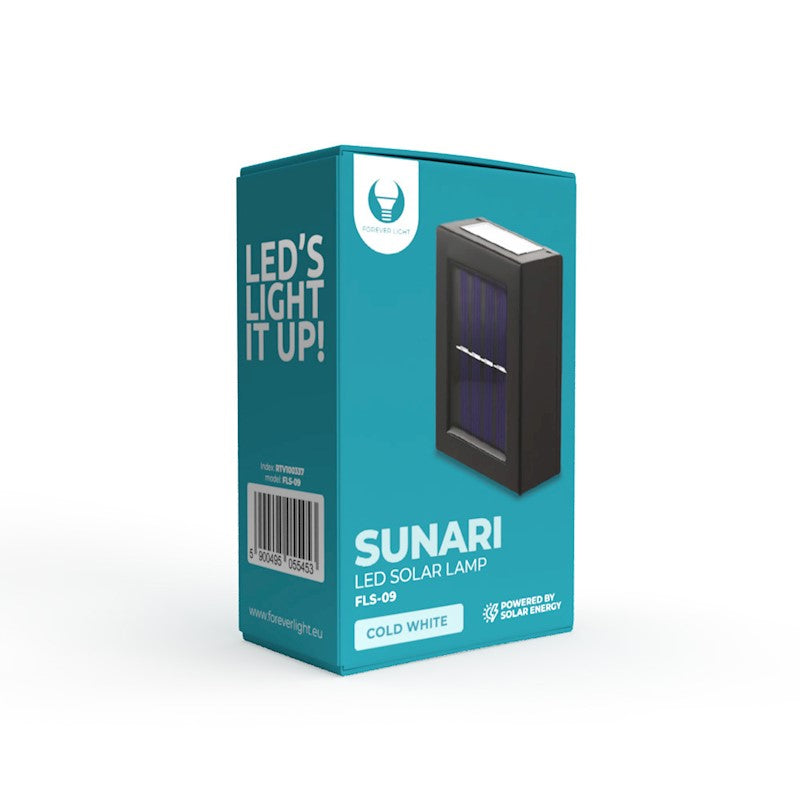 Forever Light Solar LED Lamp SUNARI FLS-09 10lm 300mAh Li-Ion - Φωτιστικό LED Εξωτερικού Χώρου σε Μαύρο χρώμα