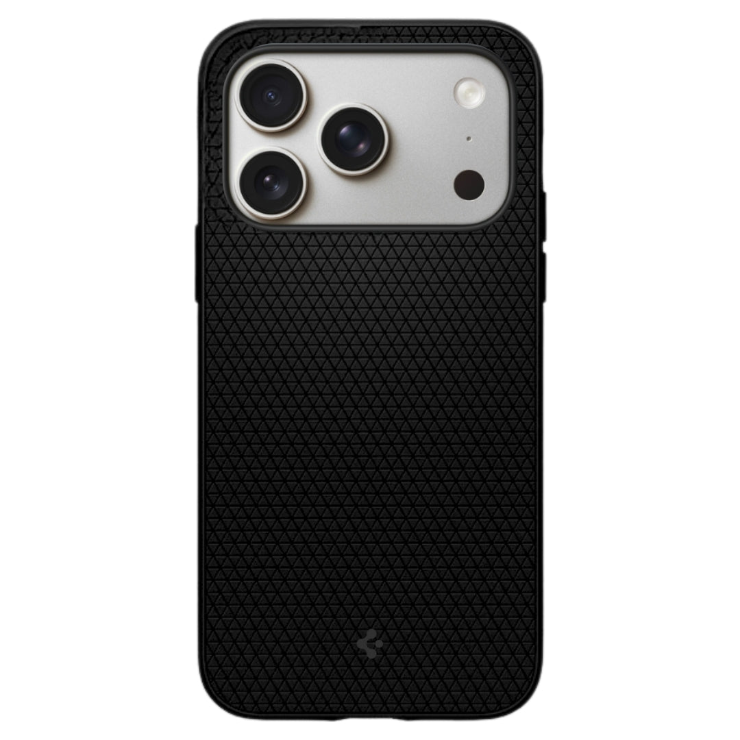 Spigen Liquid Air Back Cover Σιλικόνης Matte Black iPhone 17 Pro – PhoneBazaar